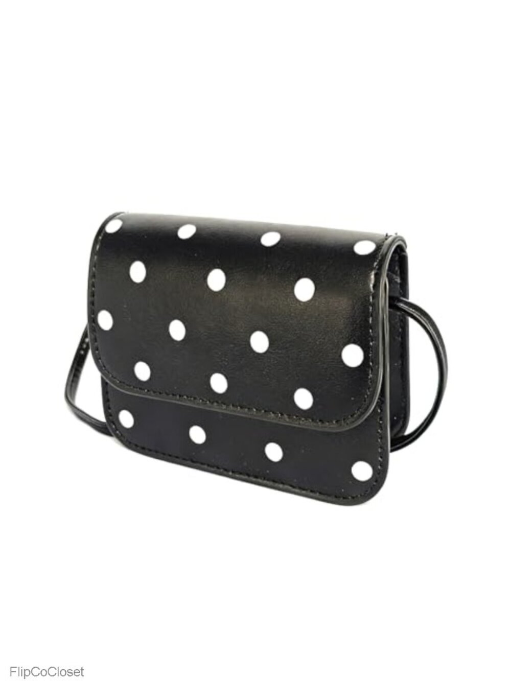 Cute Polka Dot Mini Crossbody Bag PU Leather Adjustable Strap